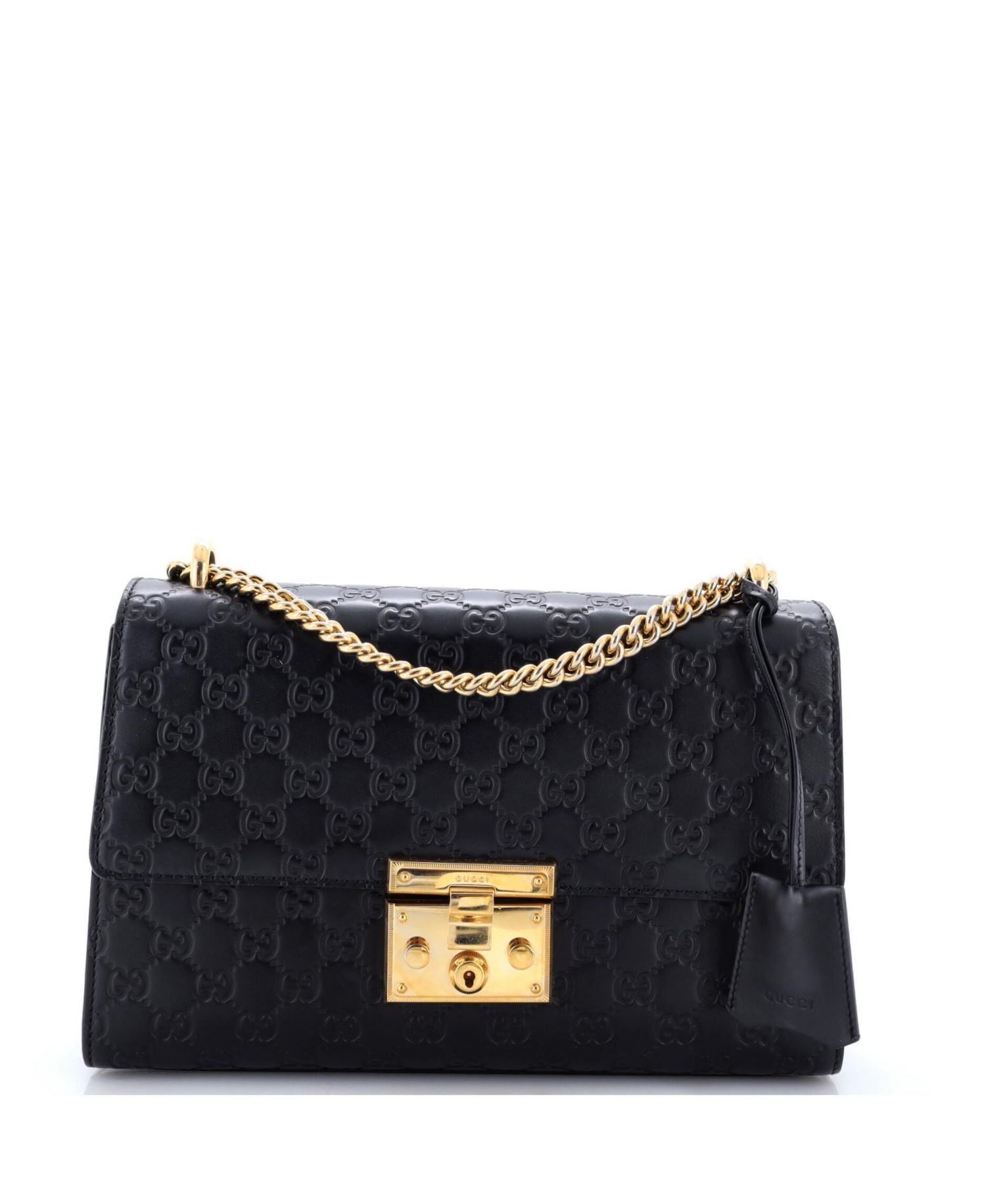 Medium Padlock Shoulder Bag Guccissima Leather