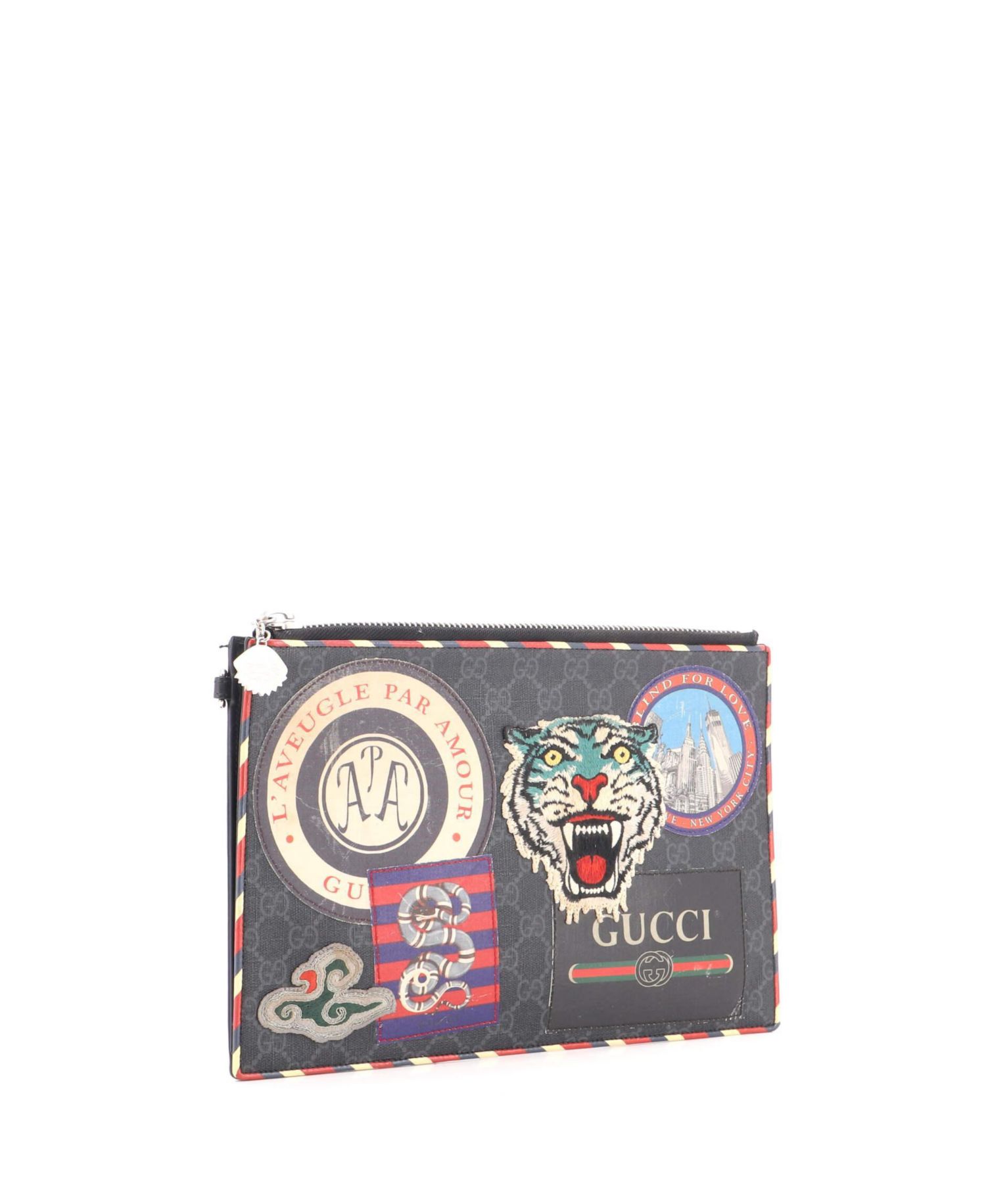 Night Courrier GG Coated Canvas with Applique Pouch