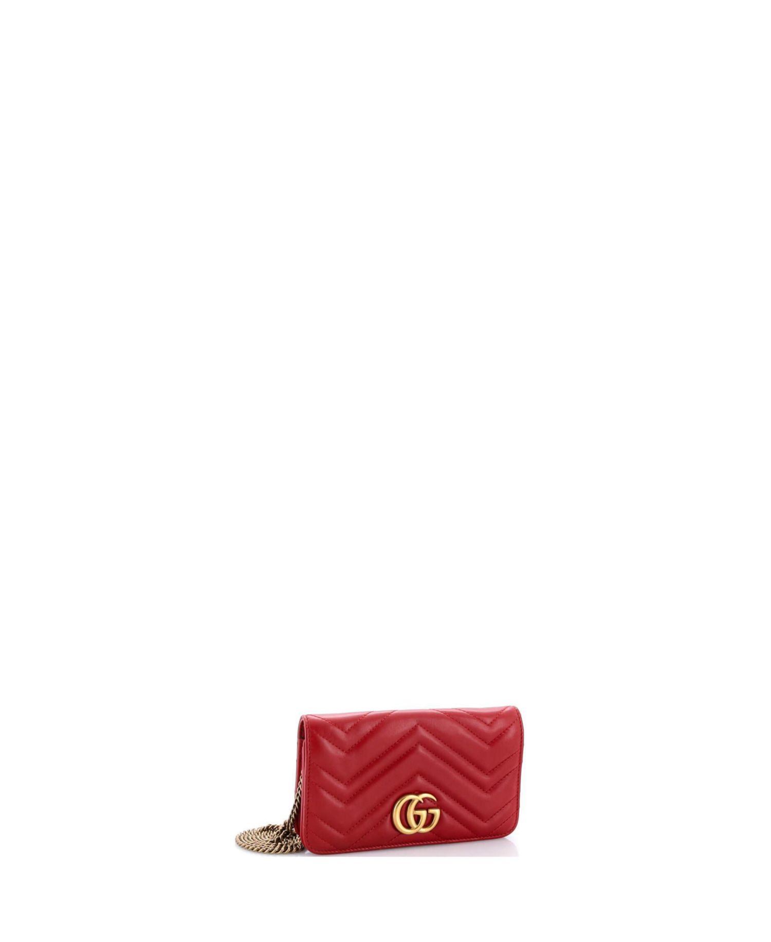 Mini GG Marmont Chain Flap Bag Matelasse Leather