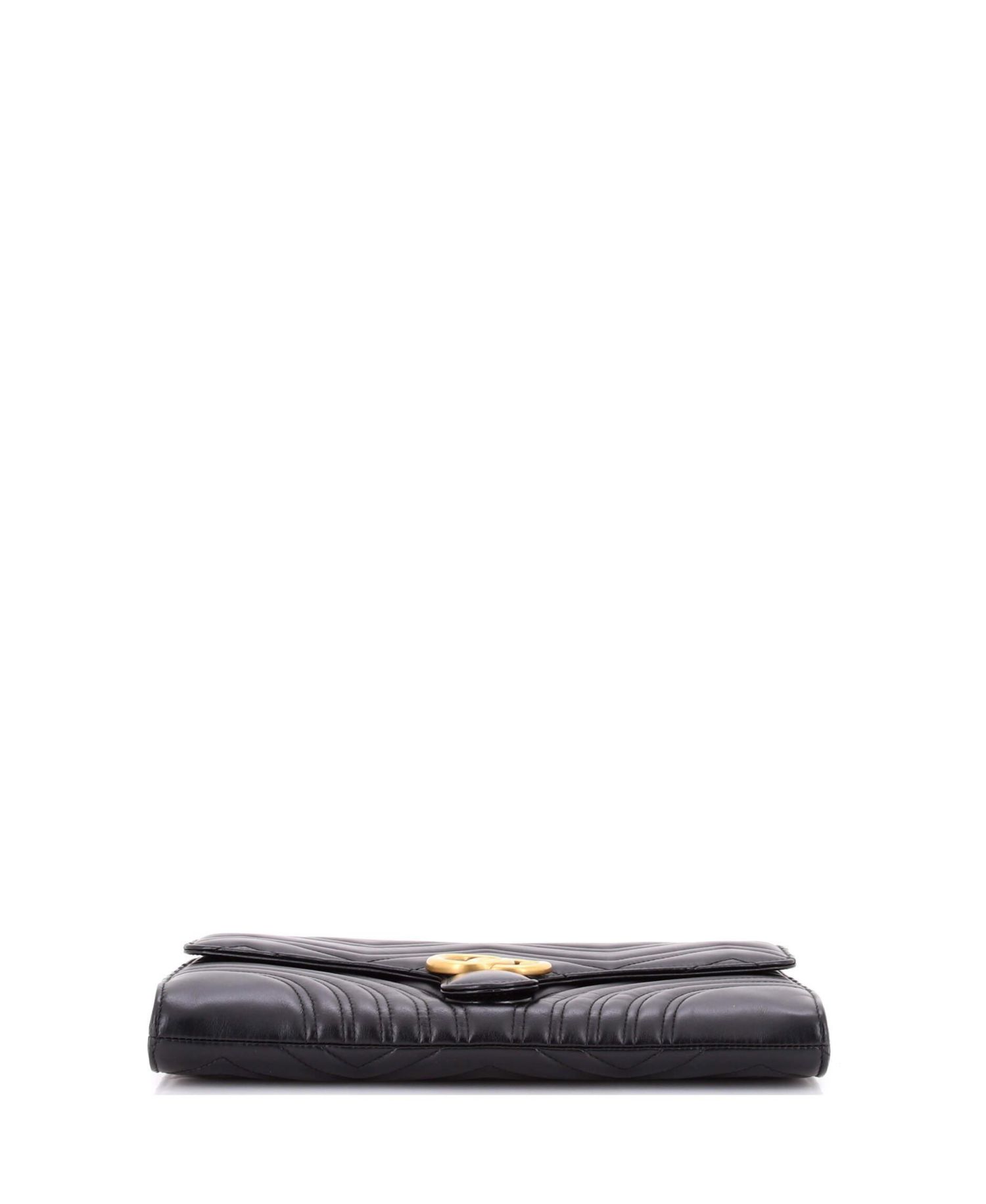 GG Marmont Flap Clutch Matelasse Leather