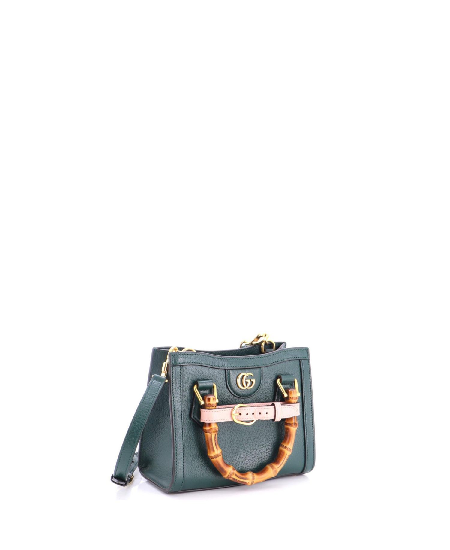 Mini Diana NM Bamboo Handle Tote Leather