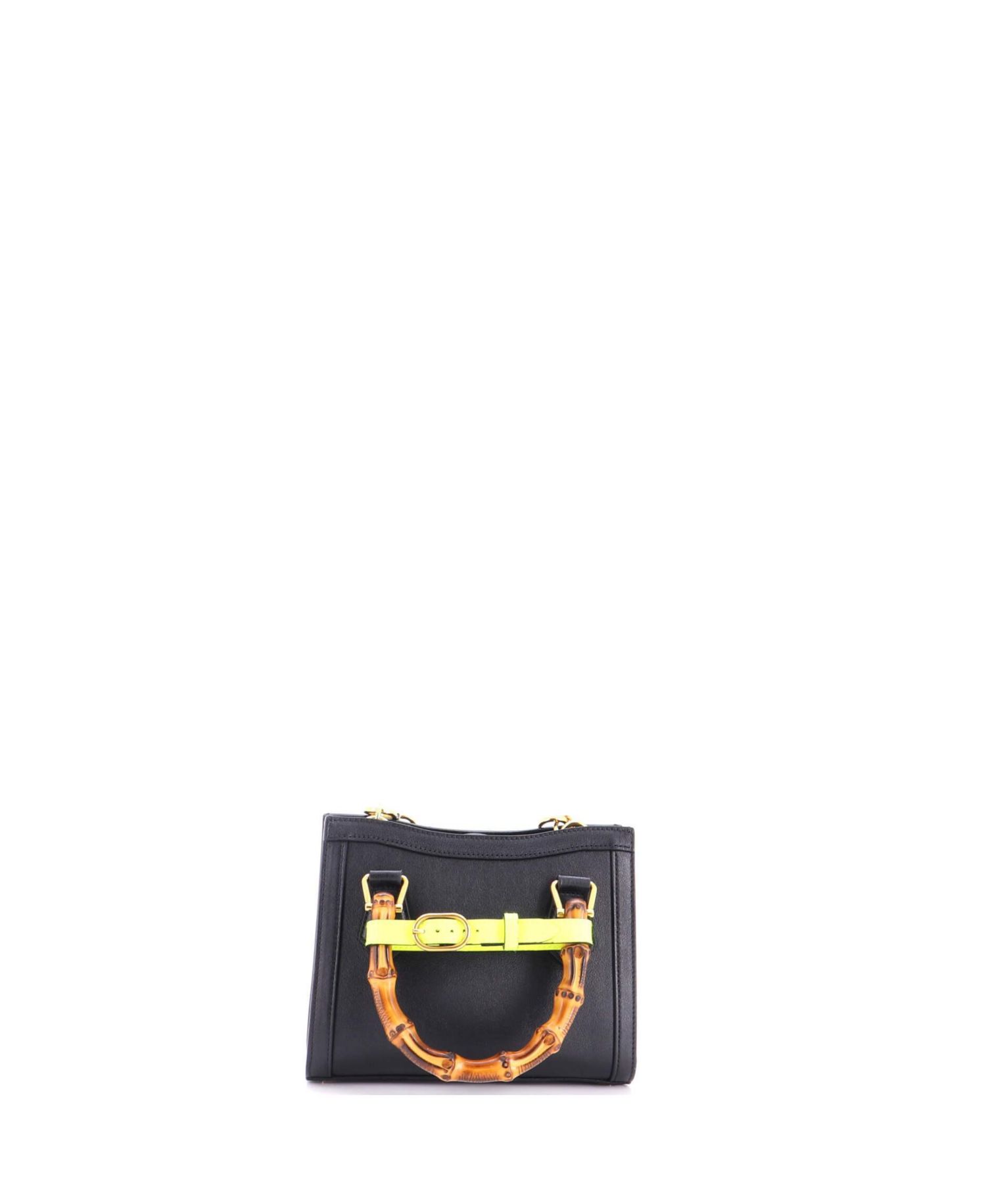 Mini Diana NM Bamboo Handle Tote Leather