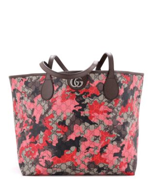Large GG Open Tote GG Camouflage Coated Canvas