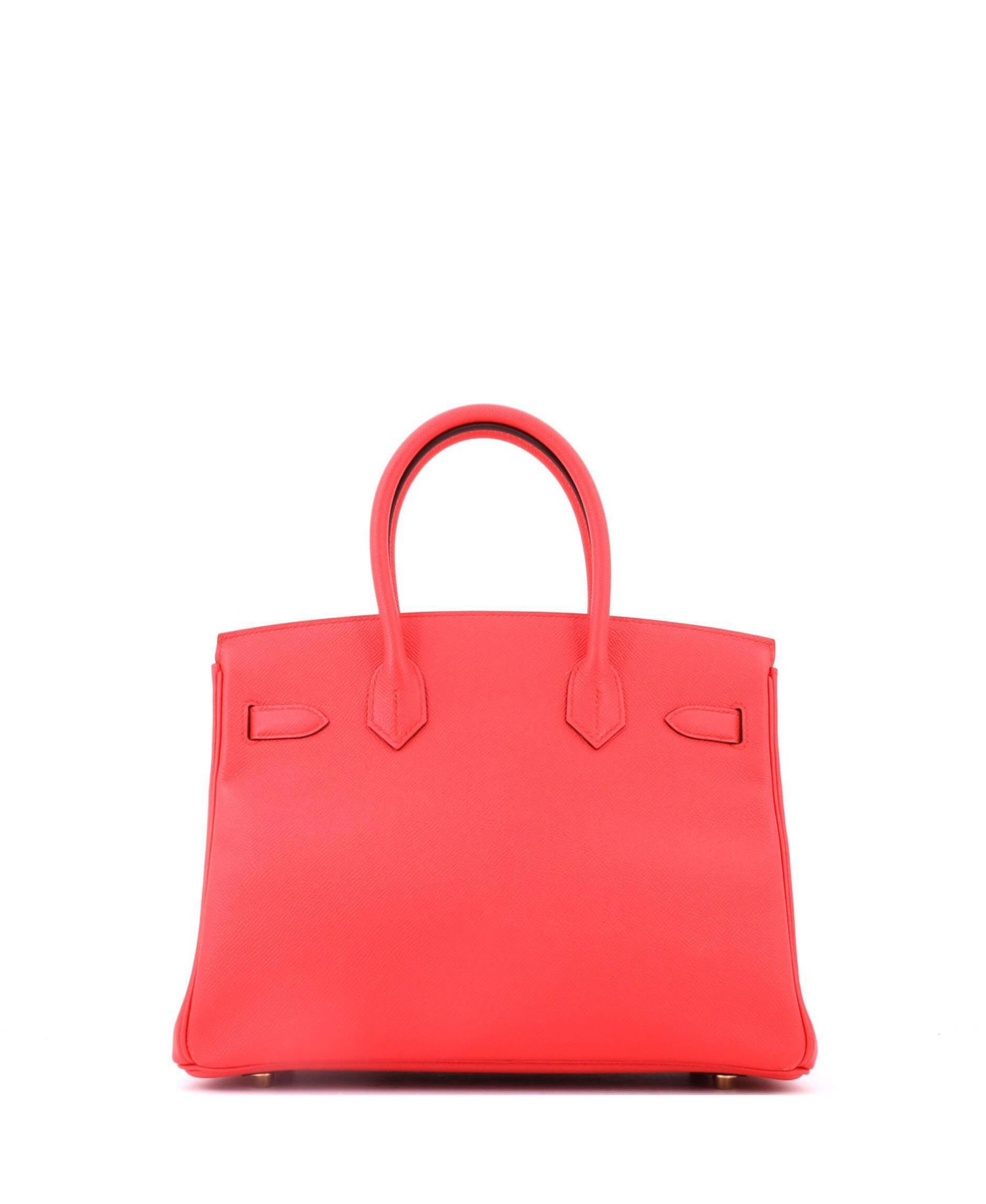 Pre-Owned Hermes Birkin 30 Handbag Red Epsom with Gold Hardware
