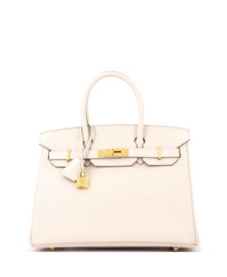 Pre-Owned Hermes Birkin 30 Handbag Light Epsom with Gold Hardware
