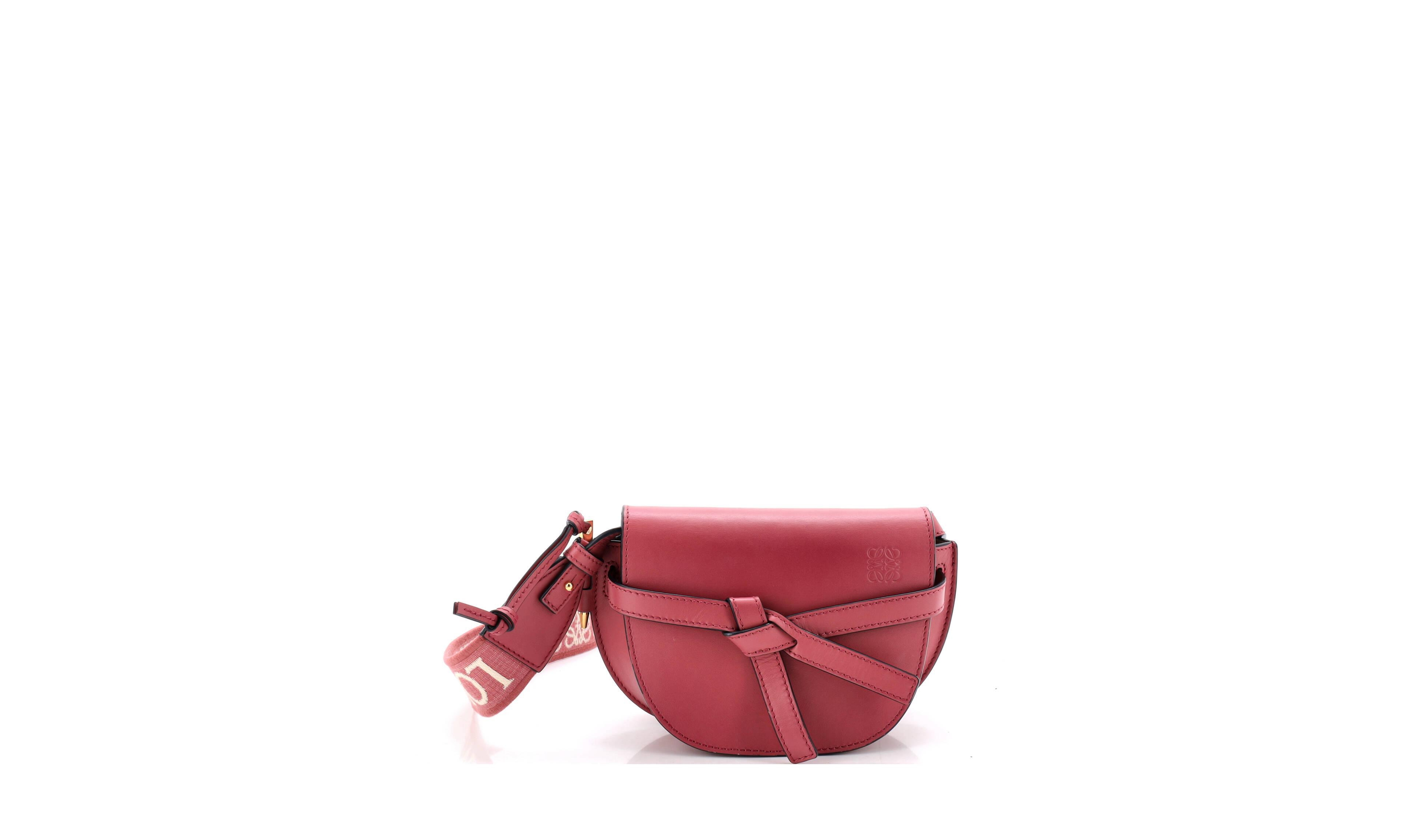 Pre-Owned Loewe Mini Leather Gate Crossbody Shoulder Bag, 8"W x 5"H x 3"D