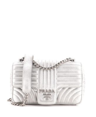 Medium Chain Flap Shoulder Bag Diagramme Quilted Leather