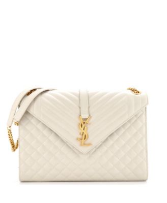 Large Classic Monogram Envelope Satchel Mixed Matelasse Leather