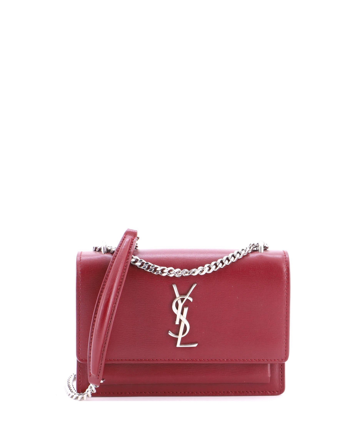 Pre-Owned Saint Laurent Sunset Chain Wallet Leather