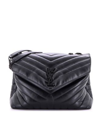Medium Loulou Shoulder Bag Matelasse Chevron Leather