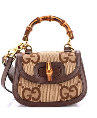 Mini Bamboo 1947 Top Handle Bag Jumbo GG Canvas