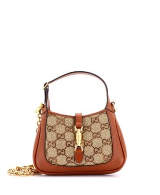 Mini Jackie 1961 Chain Hobo Crystal Embellished GG Canvas