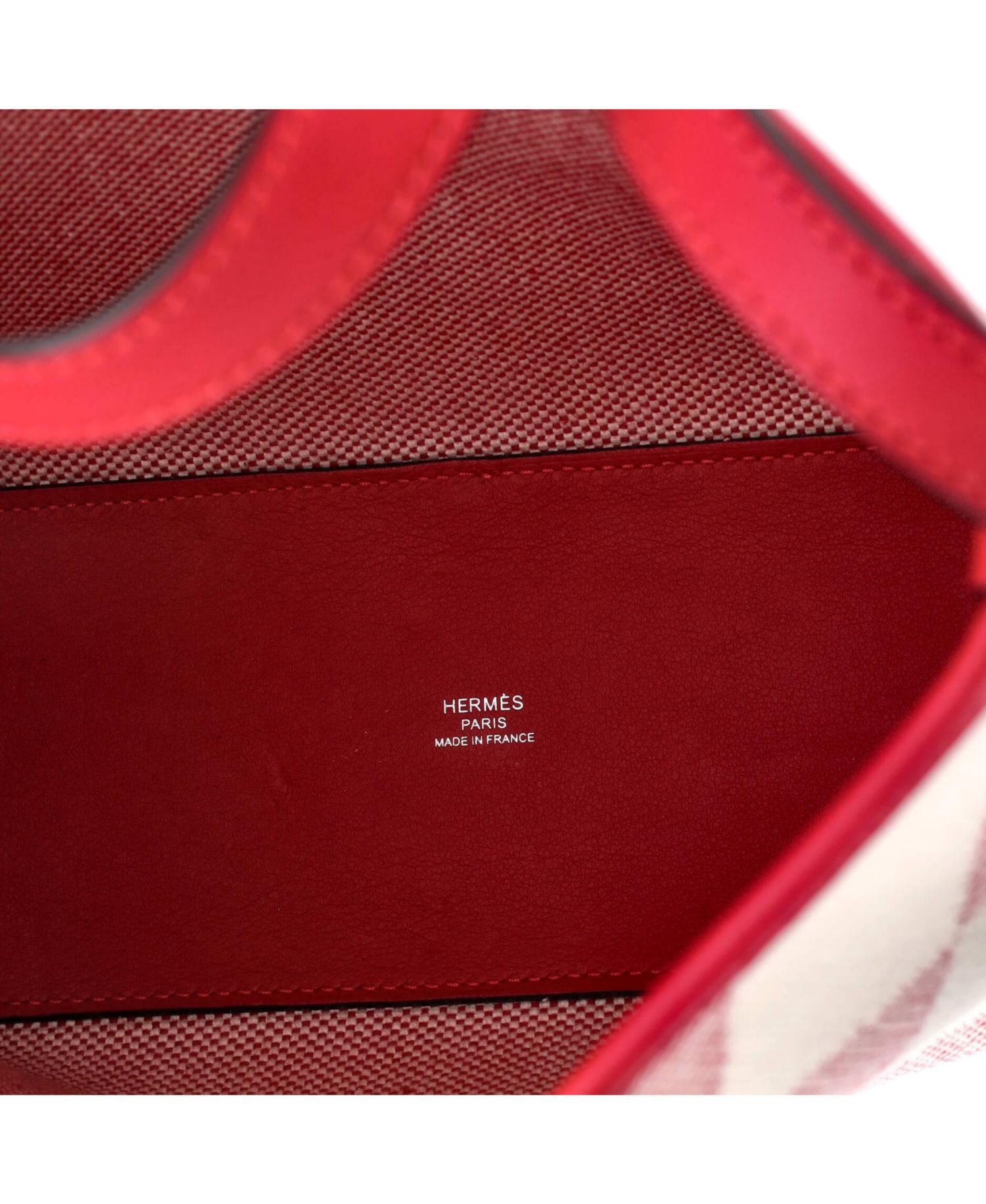 Pre-Owned Hermes 27 Cabas H en Biais Tote Canvas with Leather