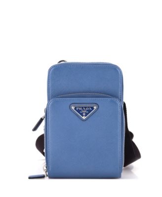 Prada Women's Front Pocket Phone Holder Saffiano Crossbody Bag