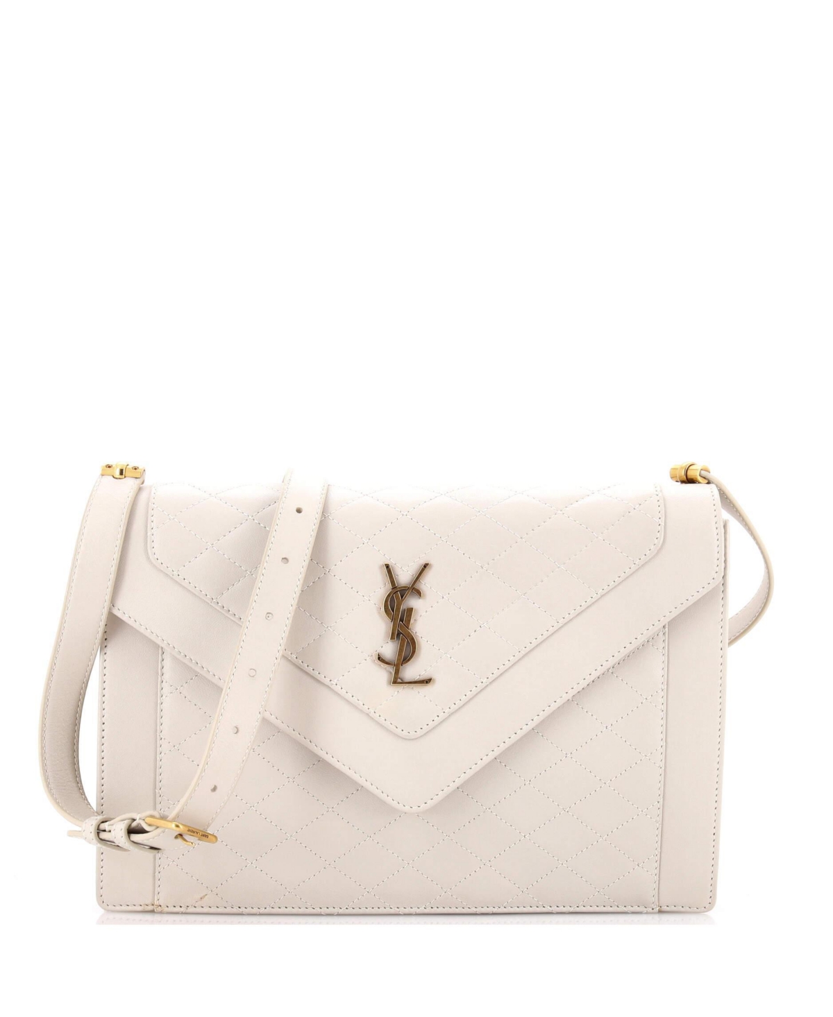 Pre-Owned Saint Laurent Gaby Envelope Satchel Quilted Leather - Natural