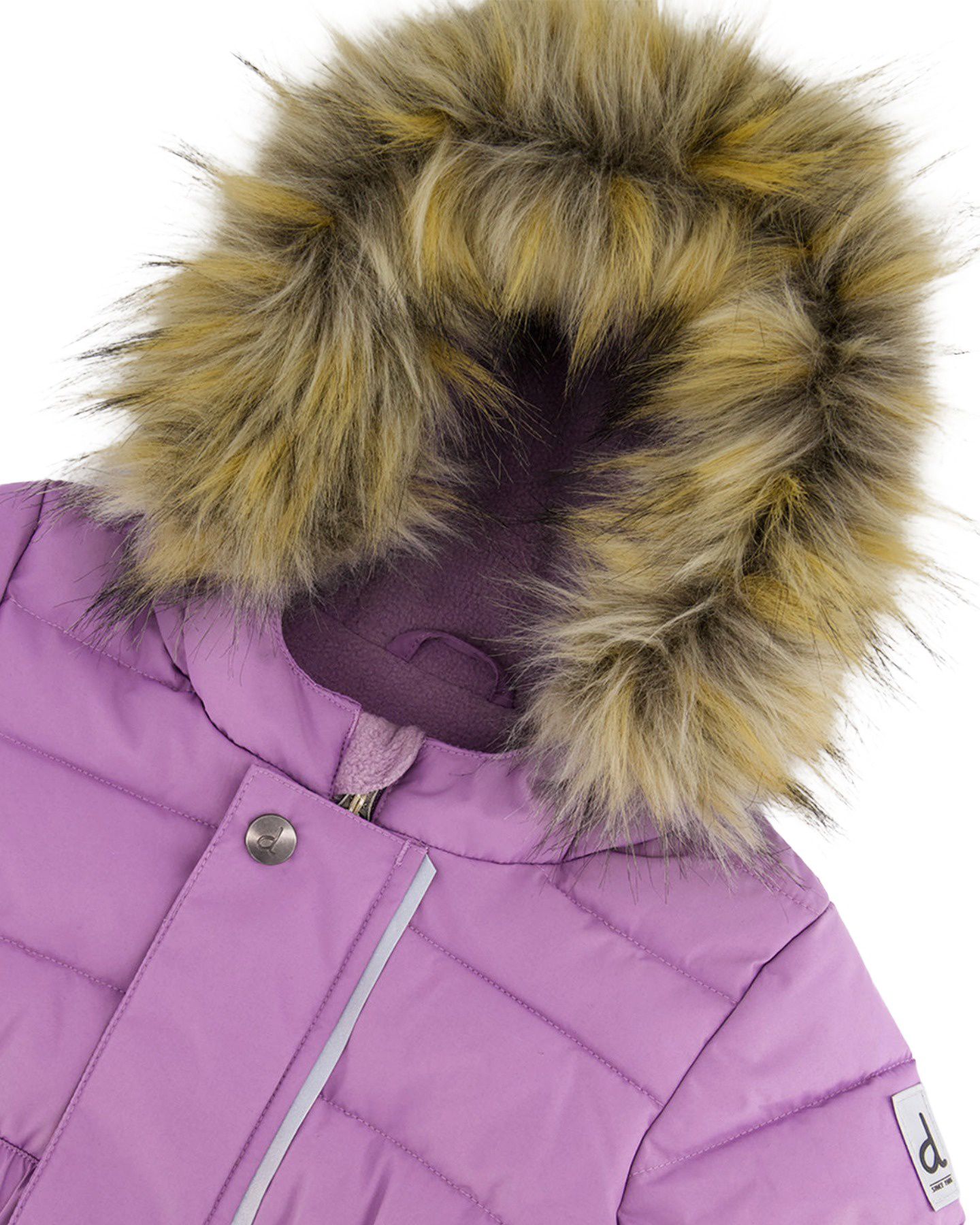Комбинезон Deux par Deux 6M TO 24M Original One Piece Puffy Snowsuit with Removable Mittens and Boots для девочек-малышей, цвет: Фиолетовый — фото 3