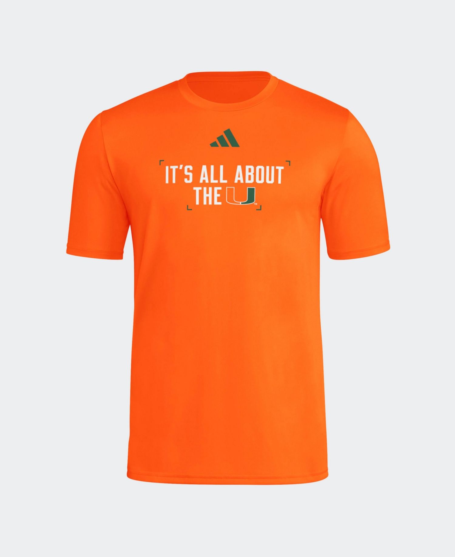 Men's Orange Miami Hurricanes Locker Slogan Football Pre-Game T-Shirt