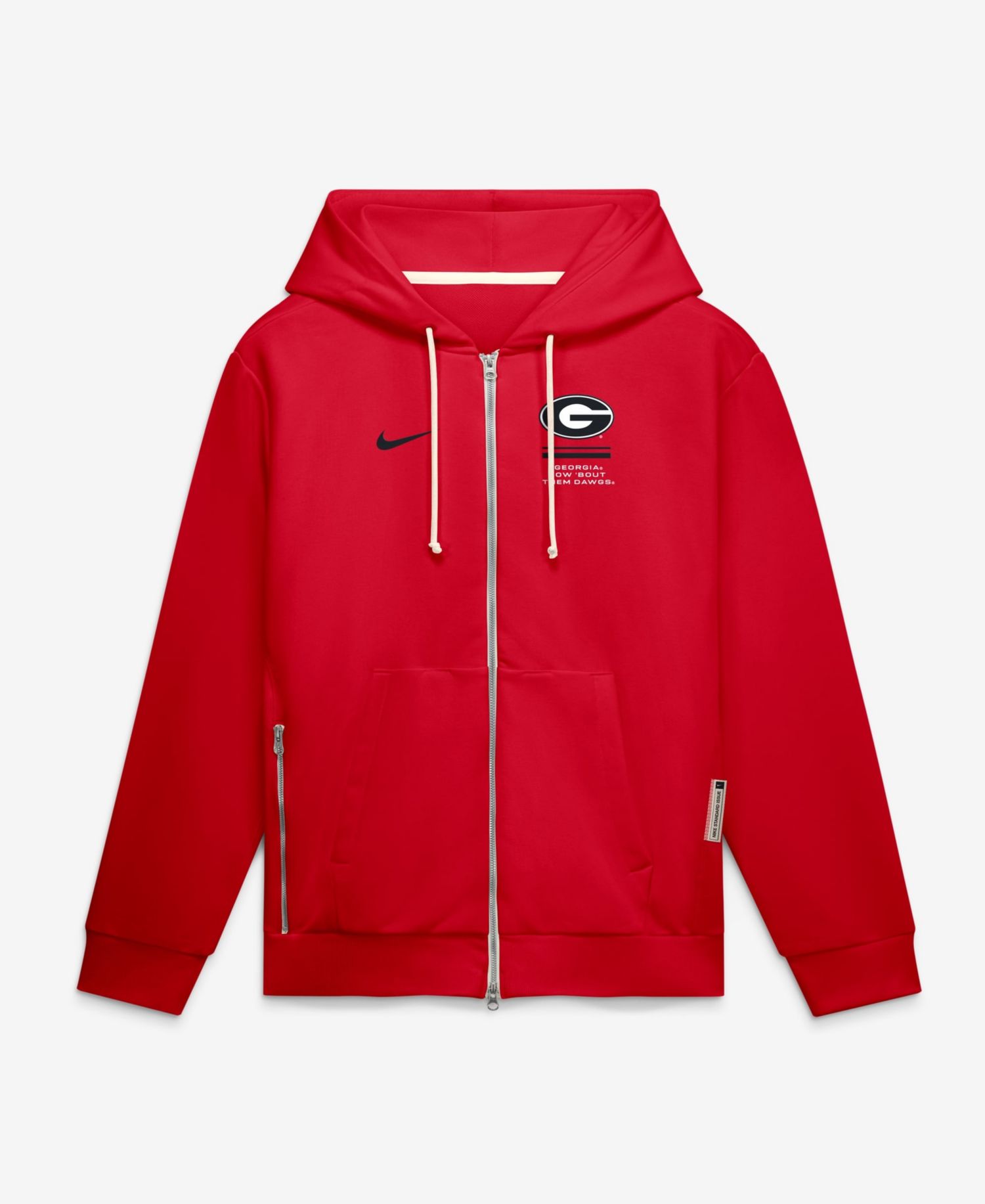 Men's Red Georgia Bulldogs 2026 Sideline Standard Issue Dri-FIT Full-Zip Hoodie