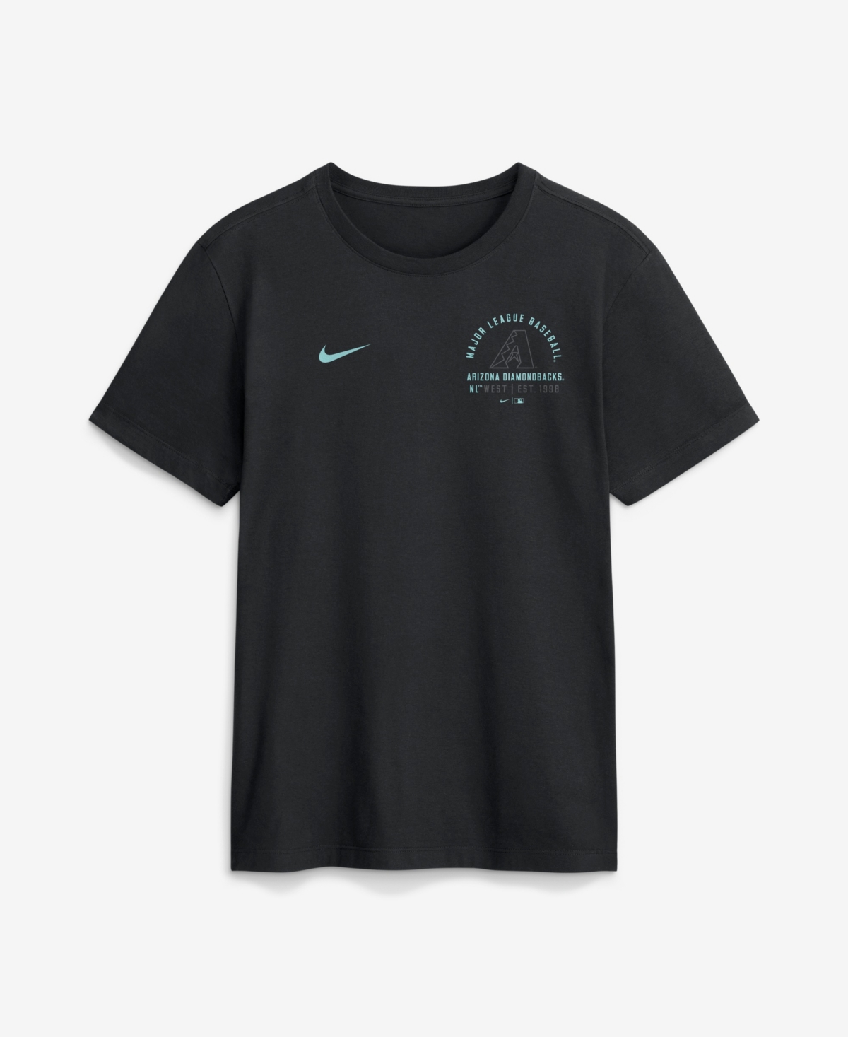 Nike Men's Arizona Diamondbacks Split Logo Regular-Fit T-Shirt - Black