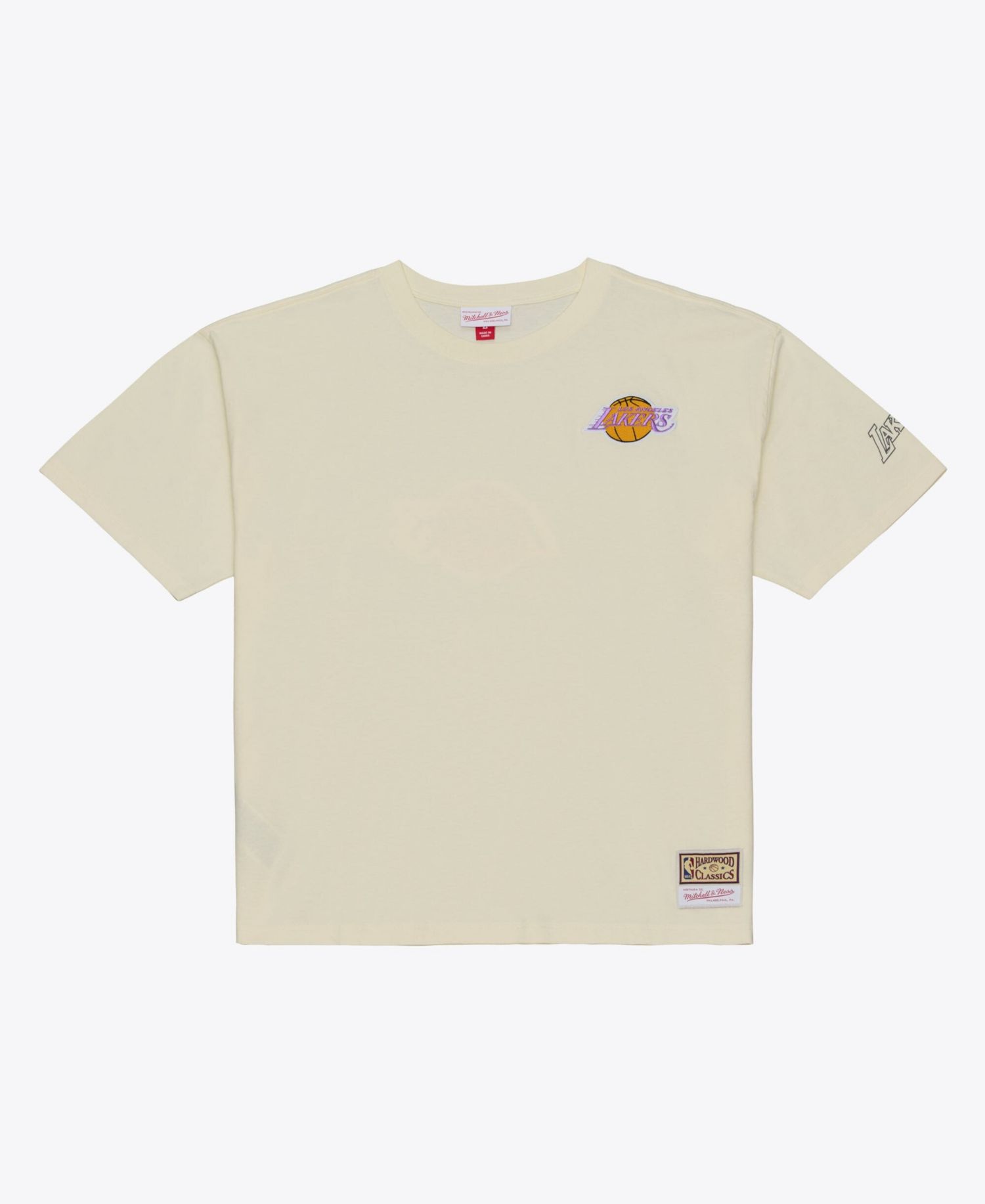 Men's Oatmeal Los Angeles Lakers Heritage Hues Oversized T-Shirt
