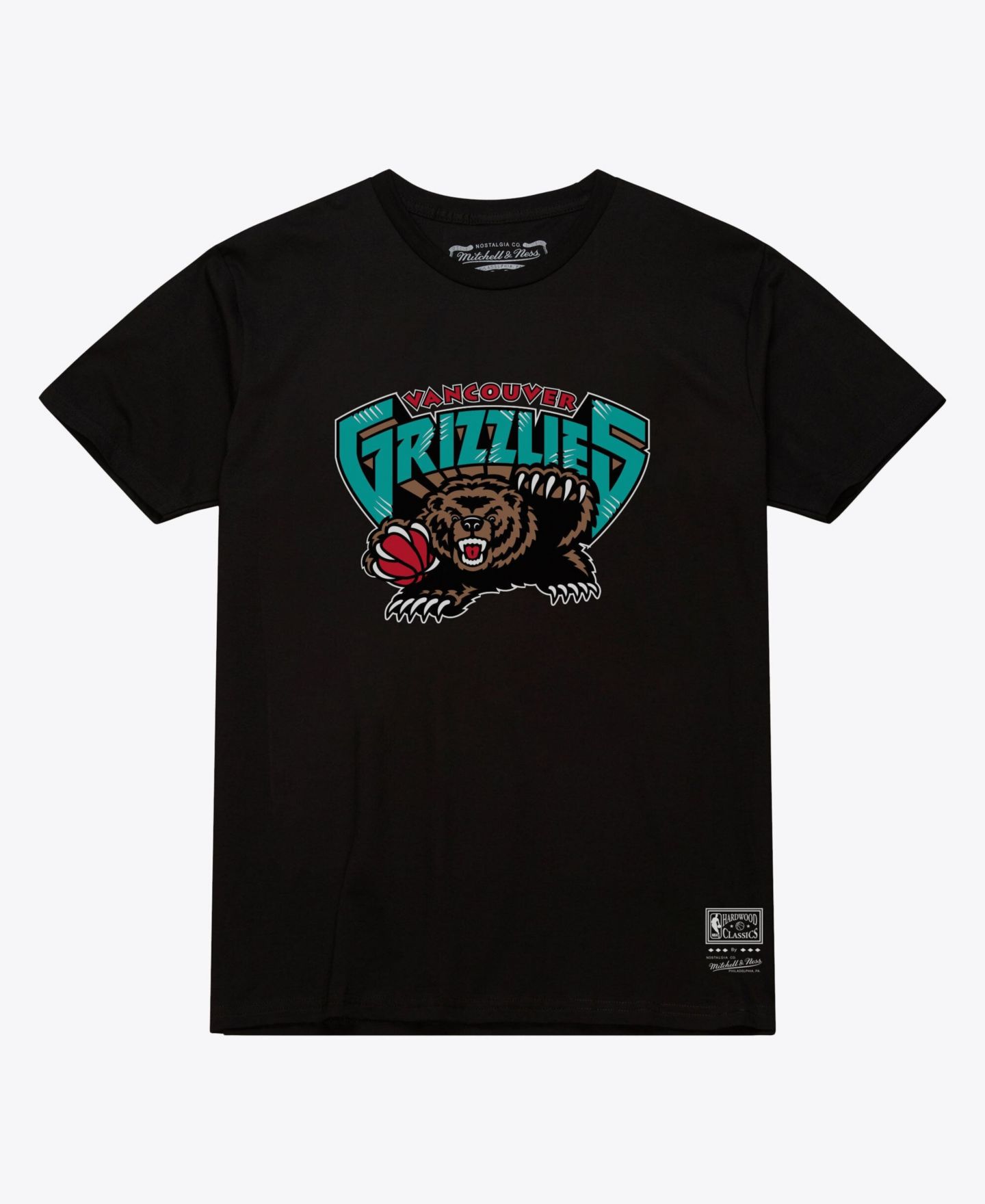 Футболка Mitchell & Ness Black Vancouver Grizzlies Hardwood Classics Arch — фото 1