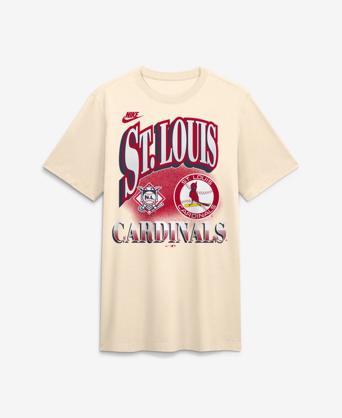 Мужская футболка Nike Natural St. Louis Cardinals Vintage Tri-Blend — фото 1