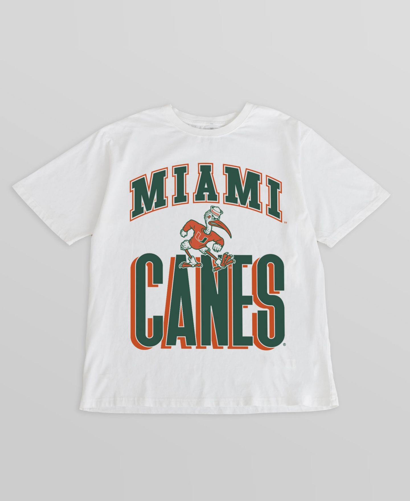 Женская футболка Gameday Couture Cream Miami Hurricanes Oversized Fierce Focus — фото 2