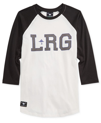 LRG Men's Logo Raglan-Sleeve T-Shirt