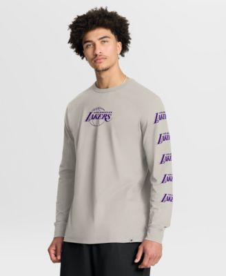 Men's Cream Los Angeles Lakers Crossover Collection Ball Screen Action Premium Long Sleeve T-Shirt