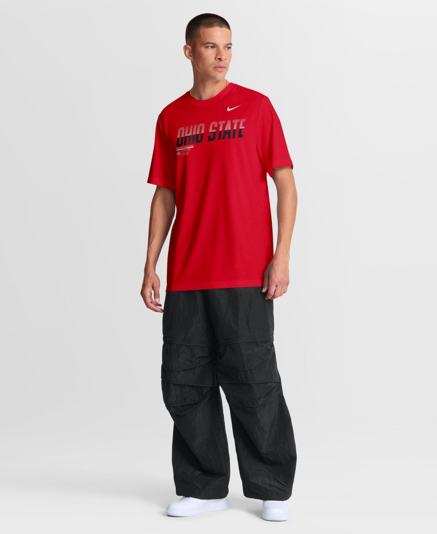 Мужская футболка Nike Scarlet Ohio State Buckeyes Sideline Legend Dri-FIT — фото 5