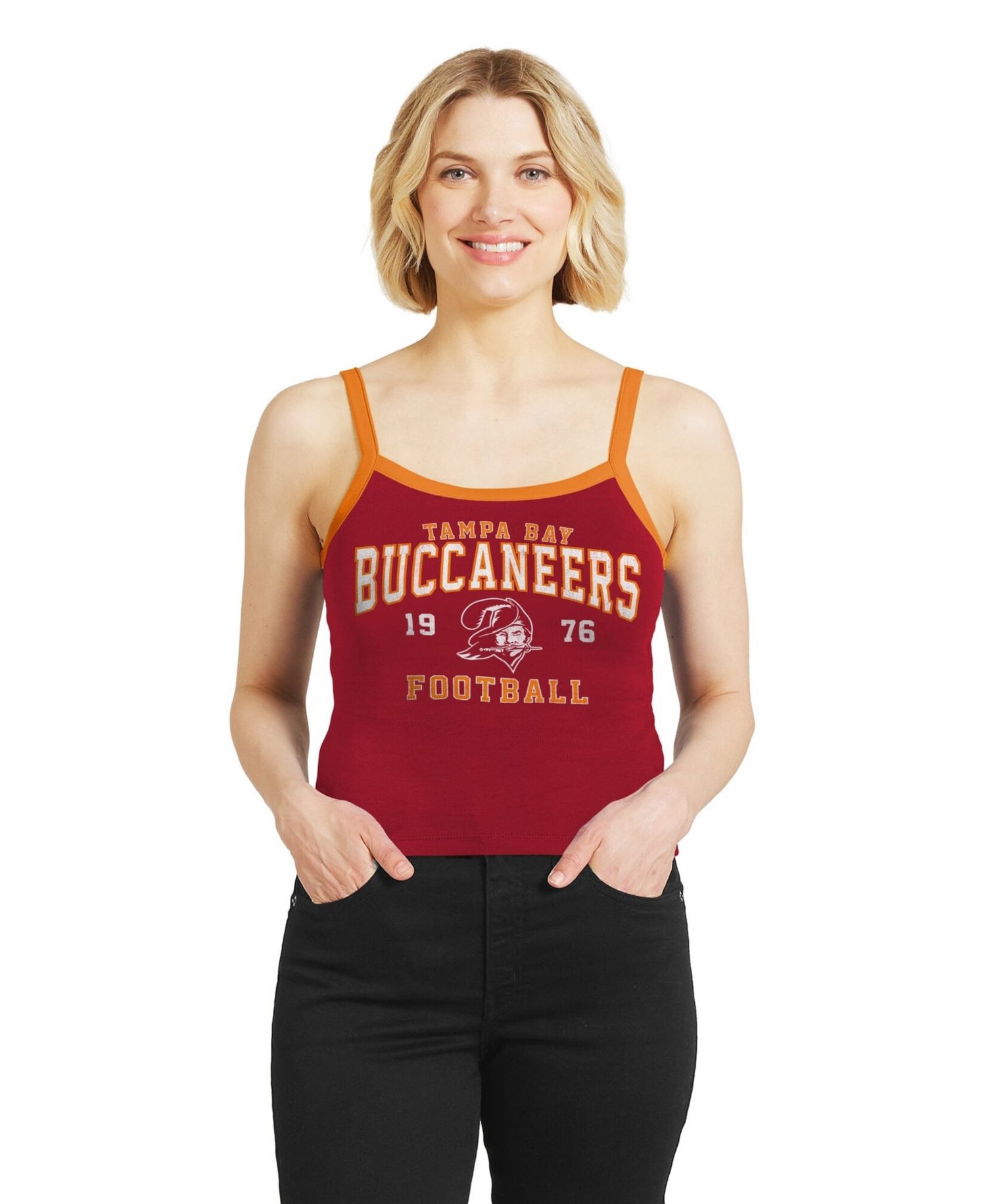 Women's Red Tampa Bay Buccaneers Color block Tank Top