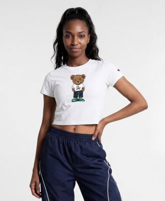 Women's White Notre Dame Fighting Irish Teddy Bear Baby T-Shirt