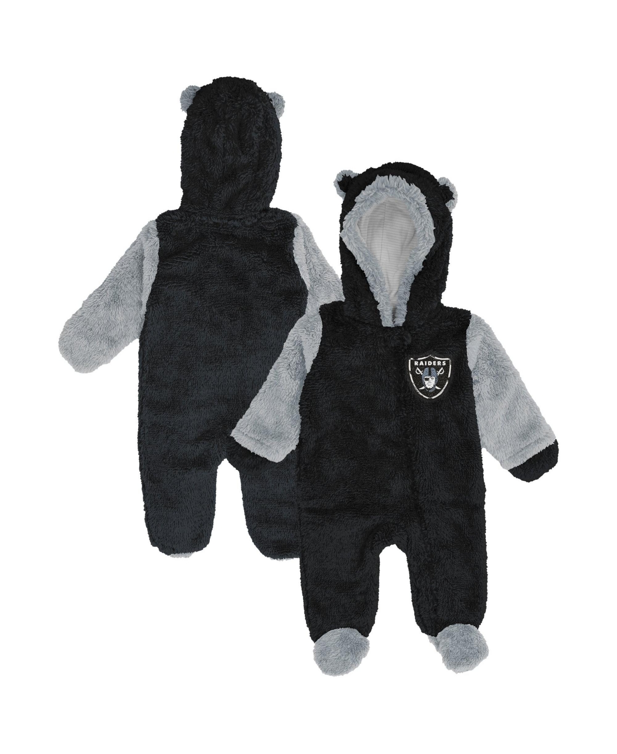 Outerstuff Baby Boys' and Girls' Stay Napping Las Vegas Raiders Full-Zip Footed Fleece Bunting Sleeper