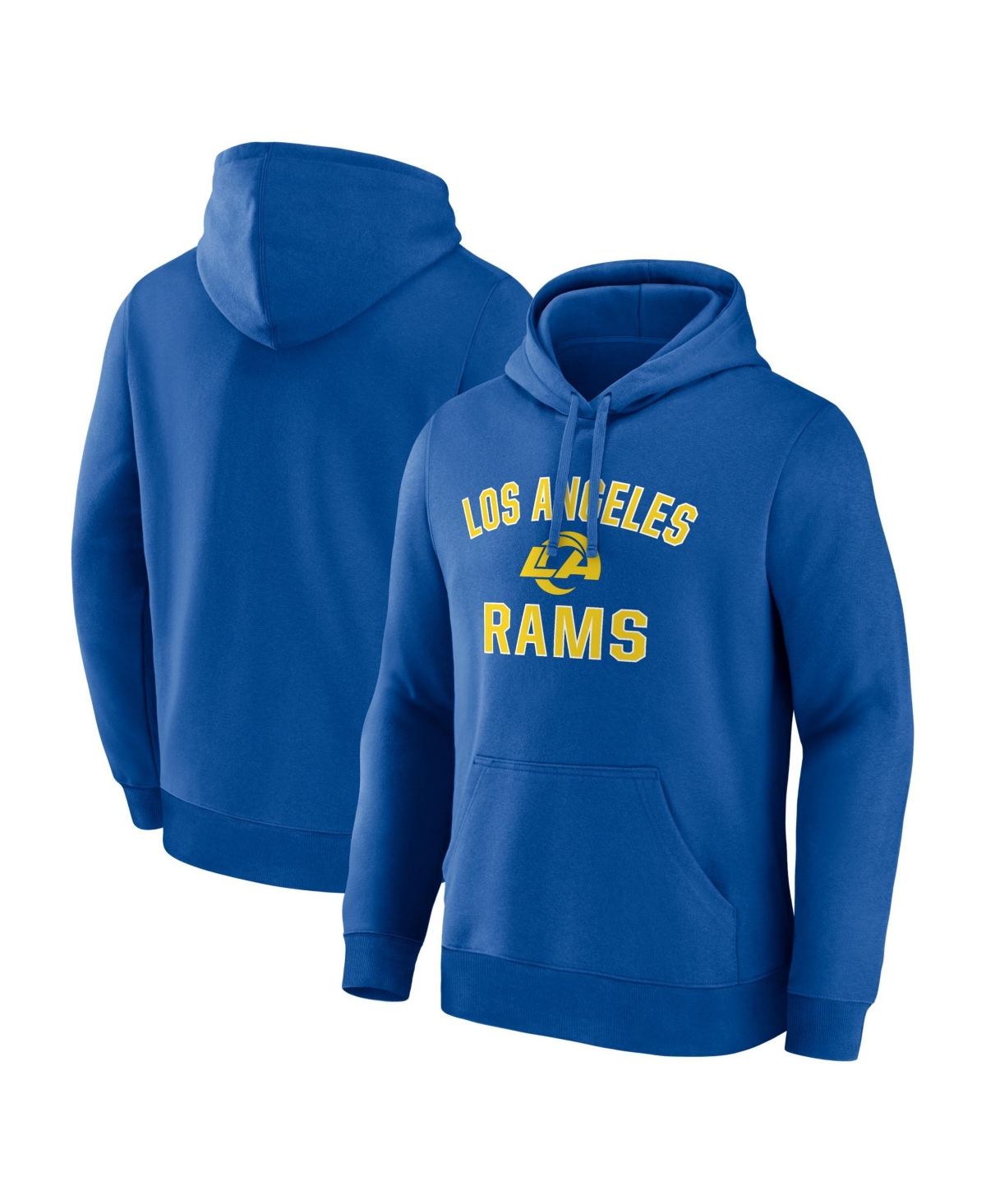Men's Logo Athletic Royal Los Angeles Rams Arch Victory Hoodie