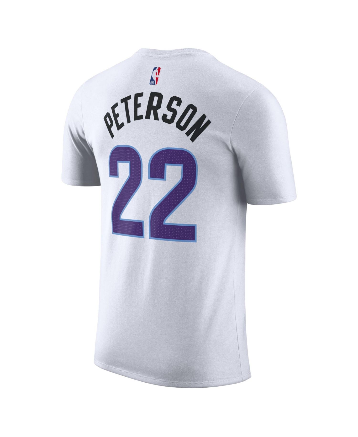 Men's and Women's Darryn Peterson White Utah Jazz Association Edition Name & Number T-Shirt