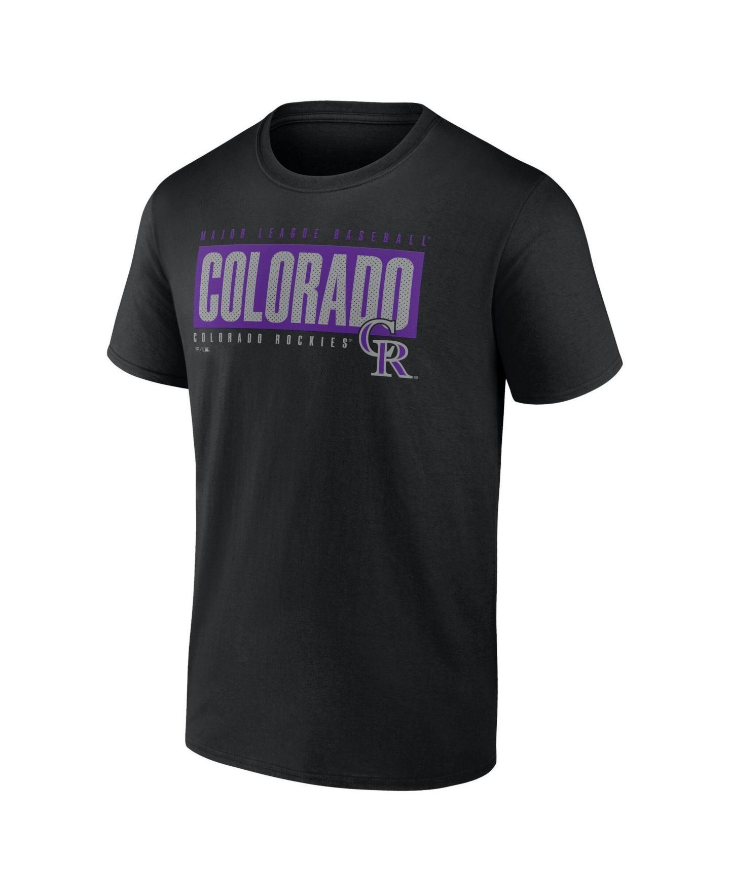 Мужская футболка Fanatics Black Colorado Rockies Blocked Out — фото 2