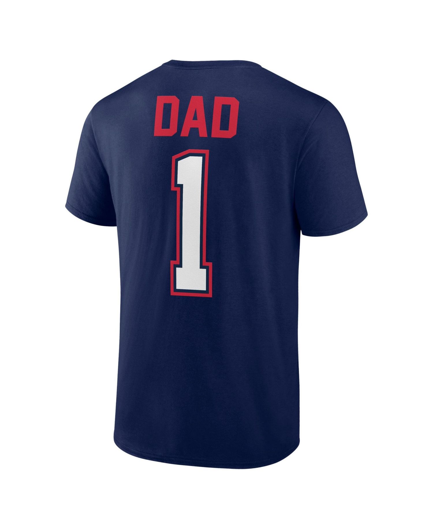 Men's Navy Boston Red Sox 1 Dad Name & Number T-Shirt