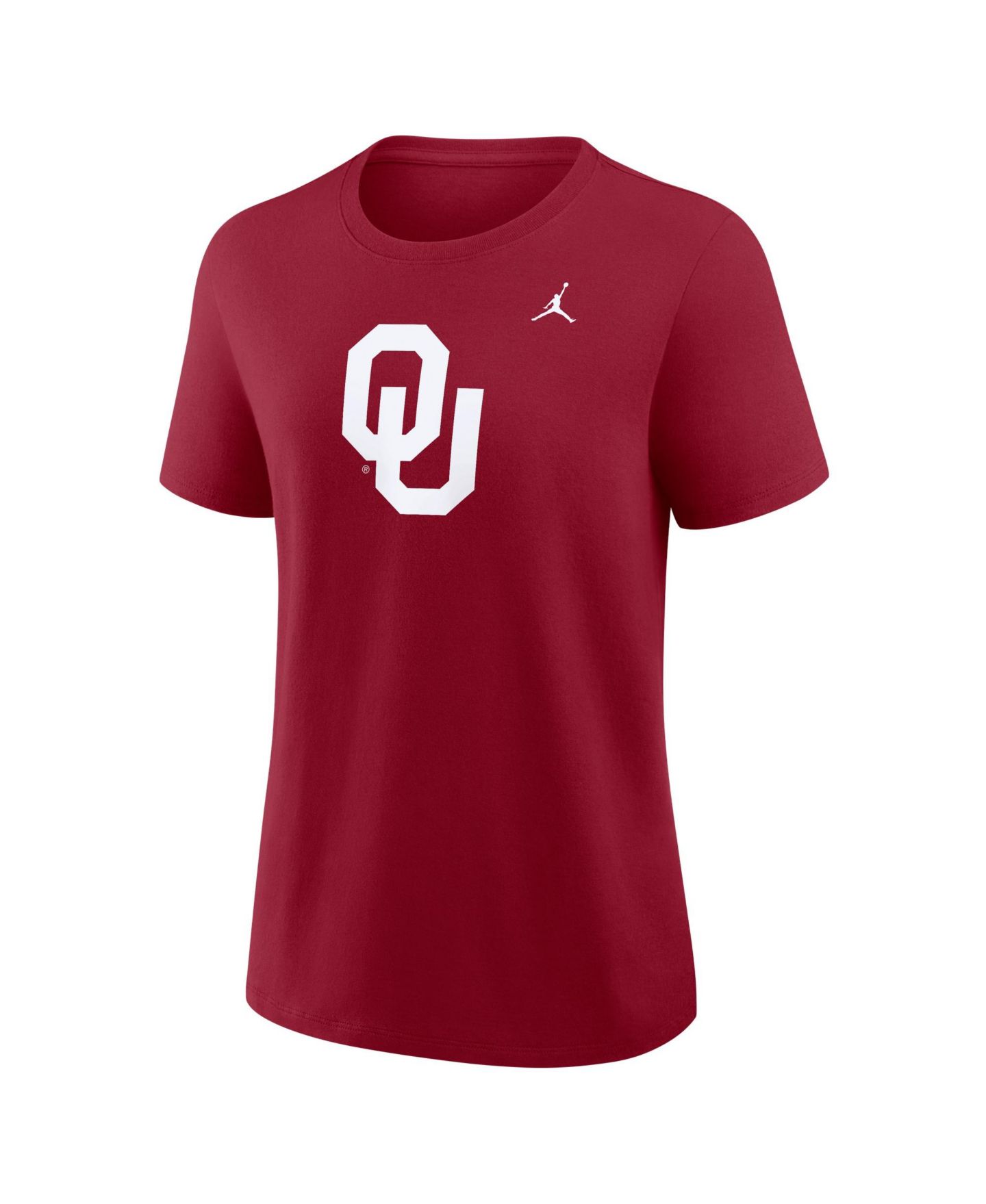 Женская футболка Jordan Crimson Oklahoma Sooners Primary Logo — фото 2