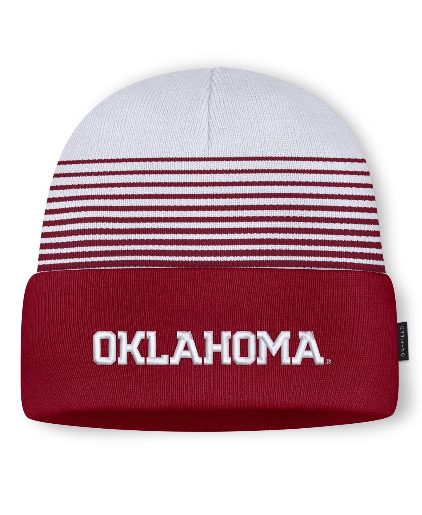 Шапка Jordan Crimson/White Oklahoma Sooners On-Field Utility Knit Hat — фото 1