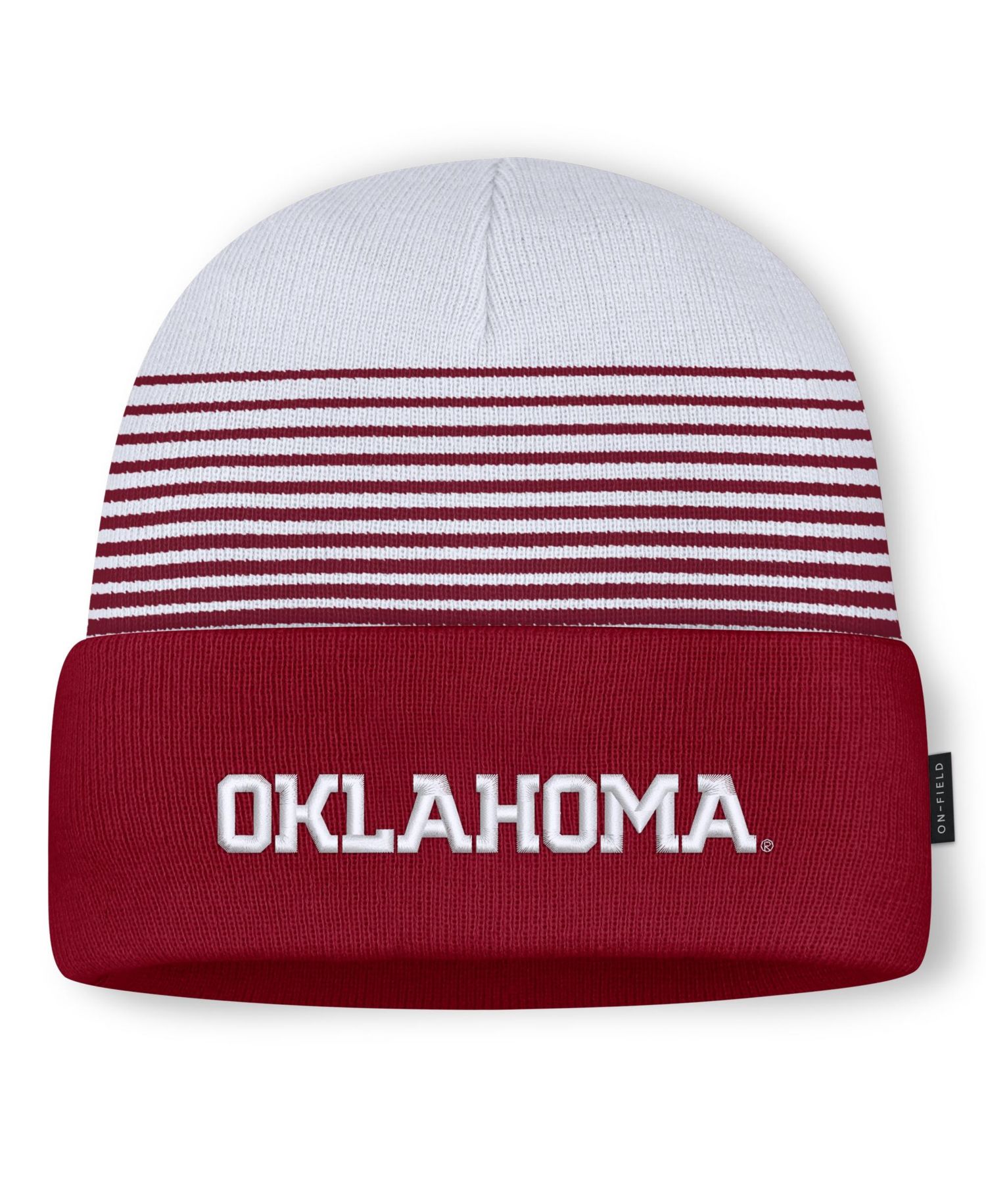 Men's and Women's Crimson/White Oklahoma Sooners On-Field Utility Knit Hat