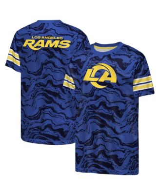 Big Boys and Girls  Royal Los Angeles Rams Slant Route Performance T-Shirt