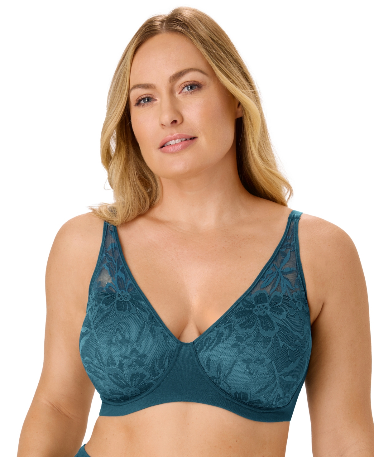 Bali Women's Breathe Wireless T-shirt Bra Df7594 In Sophisticated Teal