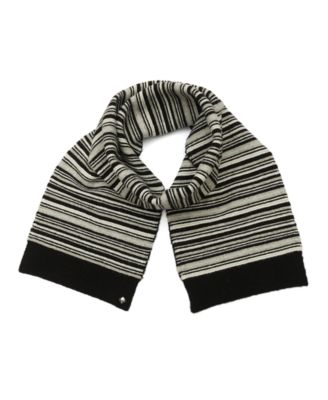Women's Garter Stitch Stripe Knit Scarf