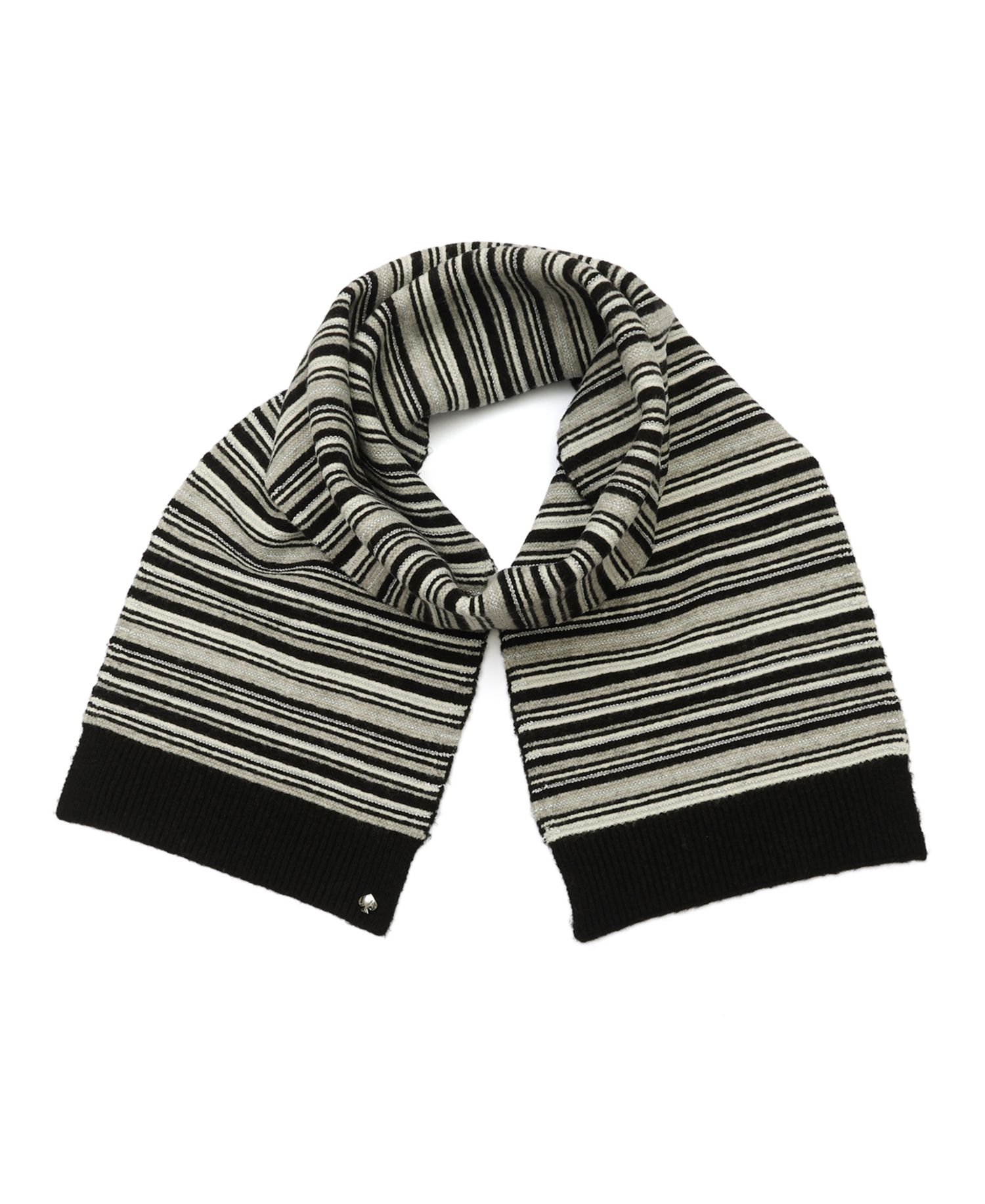 Women's Garter Stitch Stripe Knit Scarf