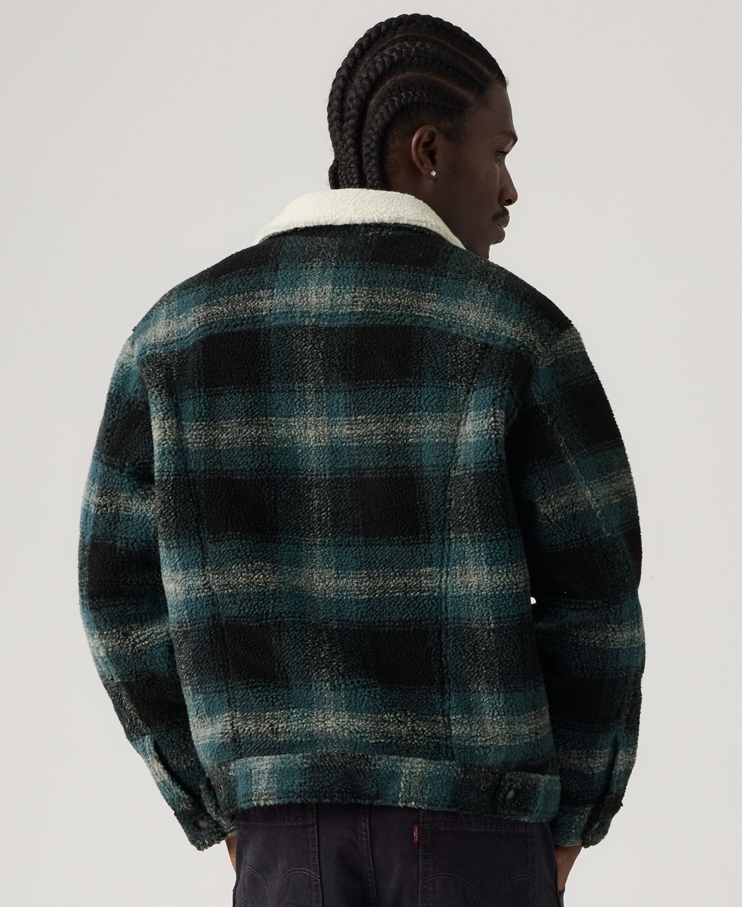 Men's Sherpa Trucker Denim Jacket