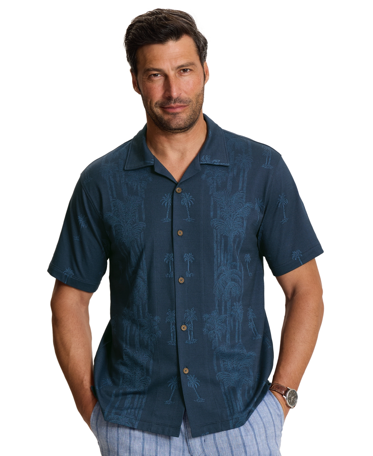 Tommy Bahama Men's Palm Fresco Grove Camp Stripe Polo Shirt