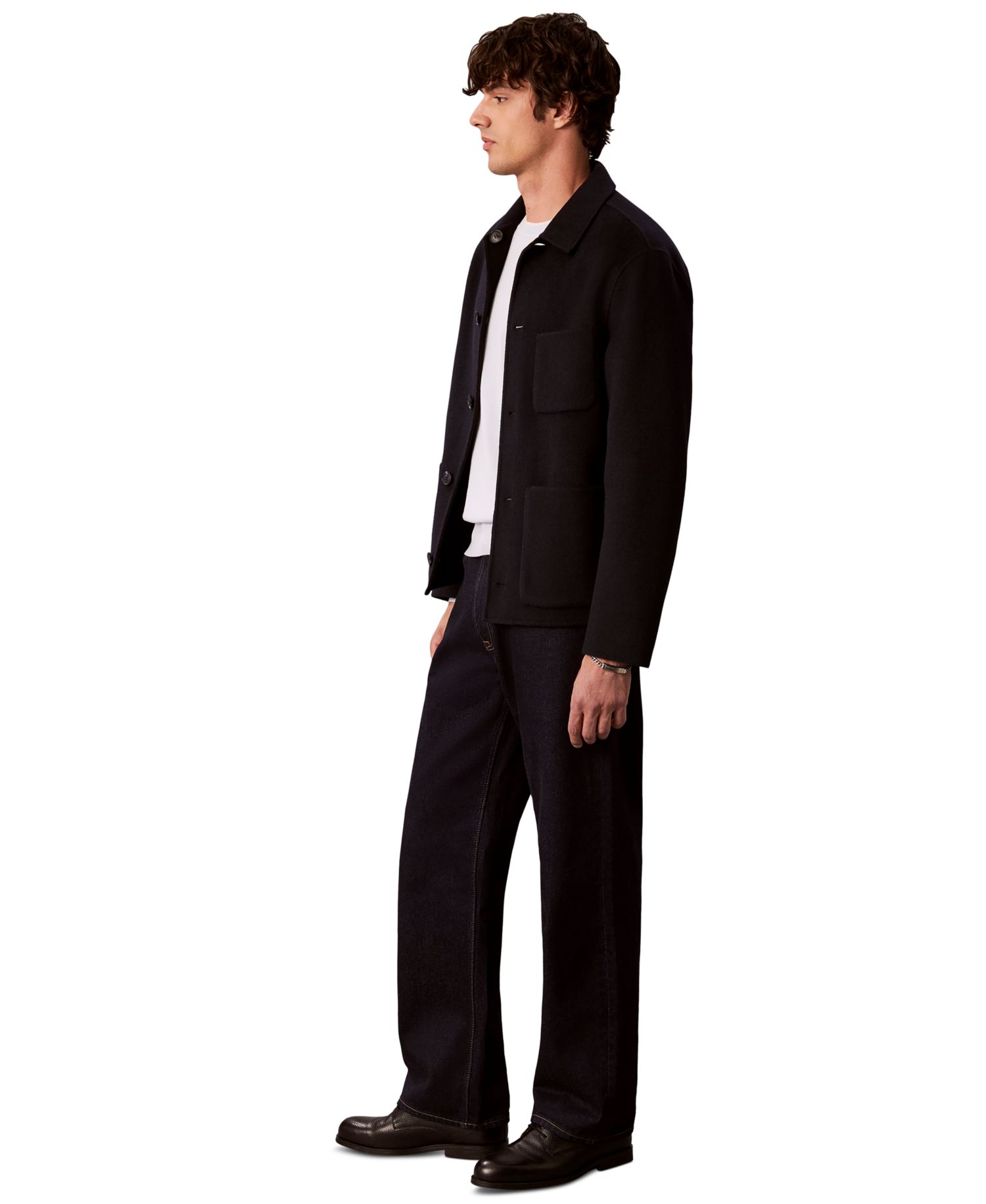 Men's Reversible Wool-Blend Classic-Fit Chore Jacket