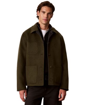 Men's Reversible Wool-Blend Classic-Fit Chore Jacket