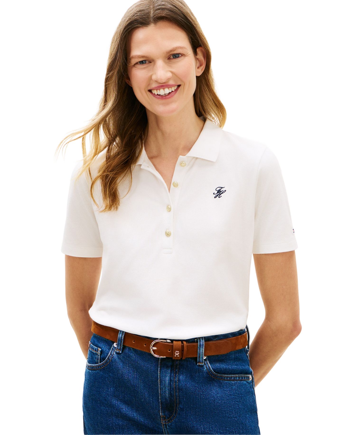 Women's Script Logo Polo T-Shirt