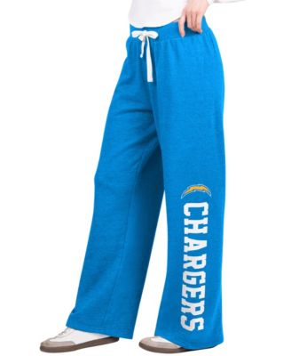 Women's Light Blue Los Angeles Chargers Field Wide Leg Sweatpants